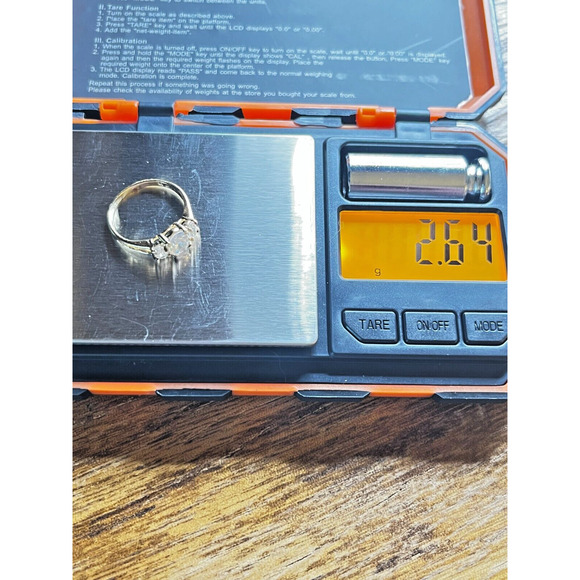 14k Yellow Gold CZ Band Eternity Ring Sz. 7.5 2.64G - Picture 2 of 10